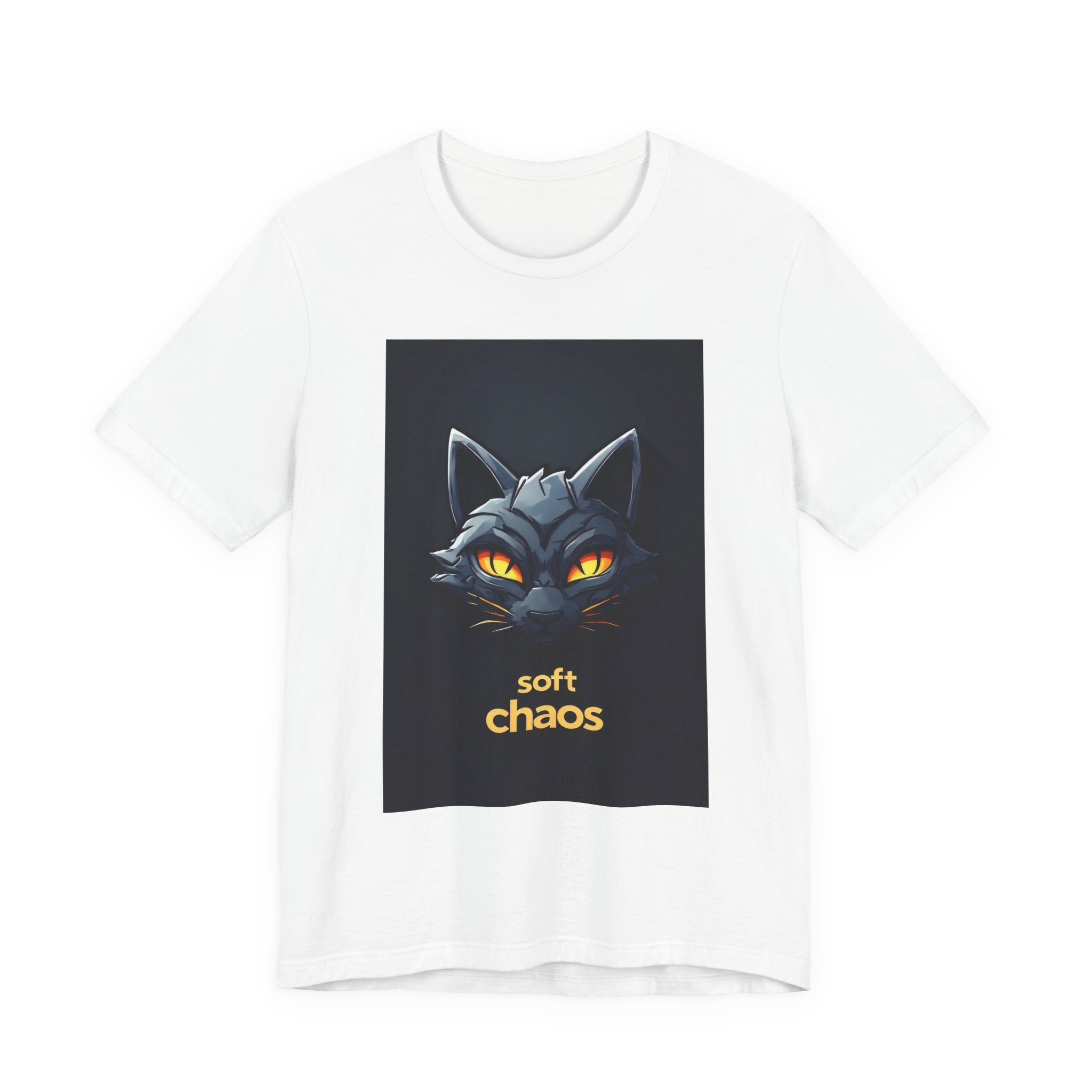 Soft Chaos Cat Tee — Graphic Cat Face T-Shirt
