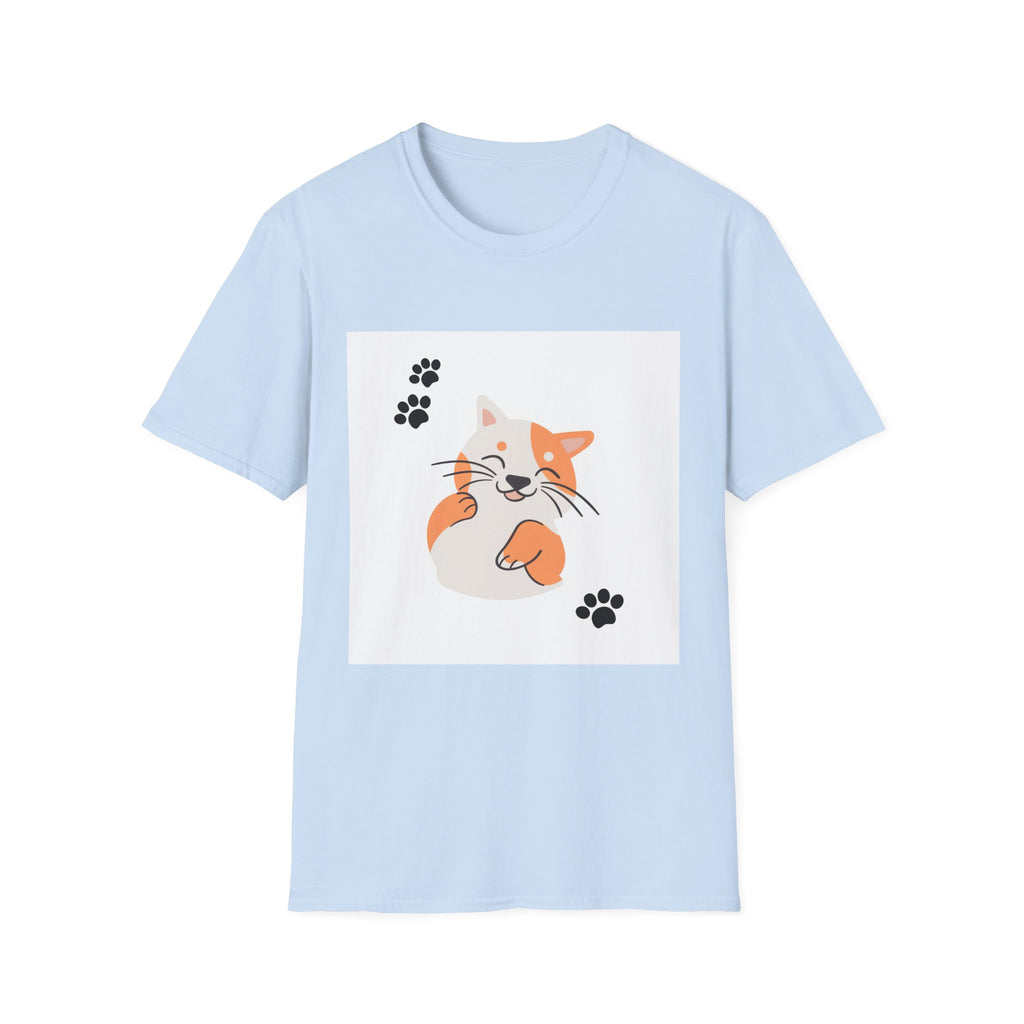 Cute Ginger Cat Paw T-Shirt — Playful Cat Graphic Tee
