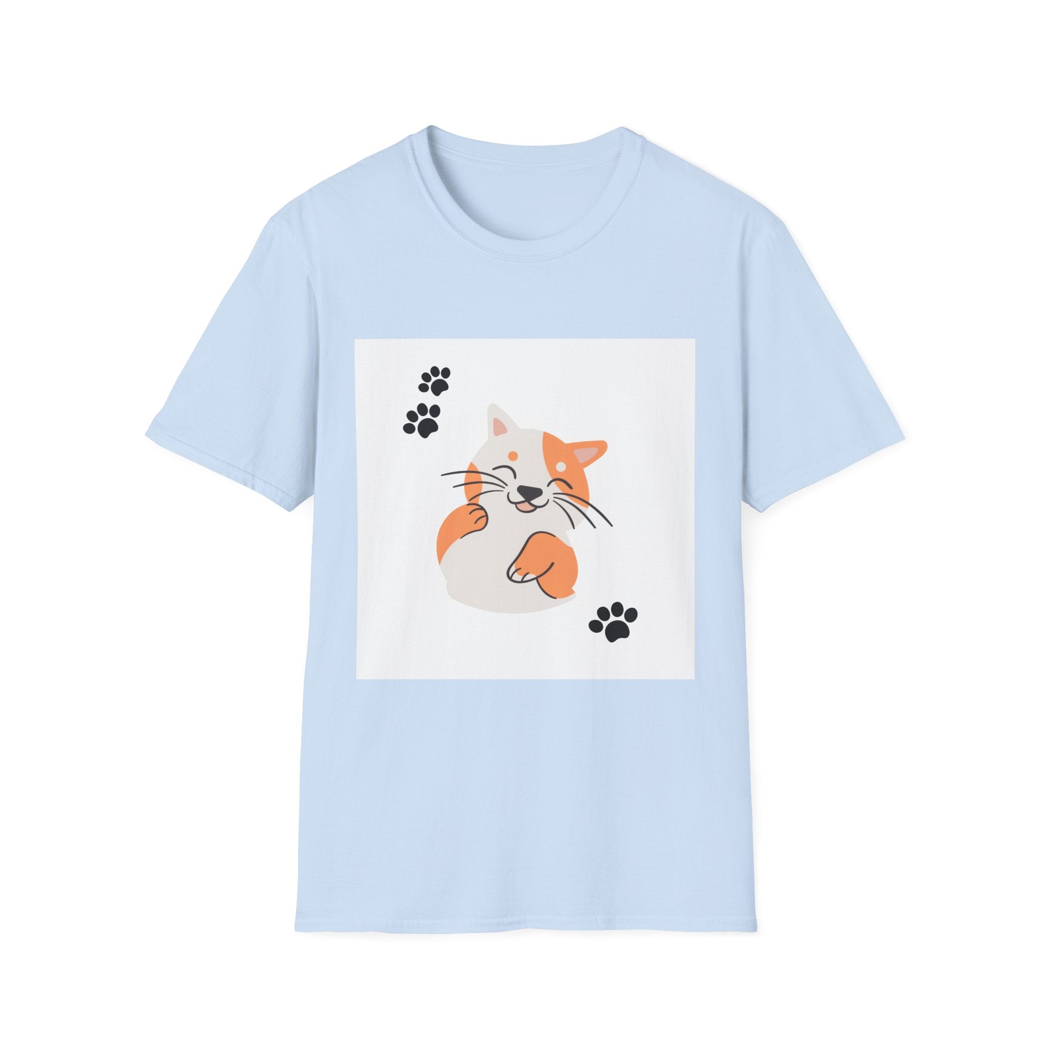 Cute Ginger Cat Paw T-Shirt — Playful Cat Graphic Tee
