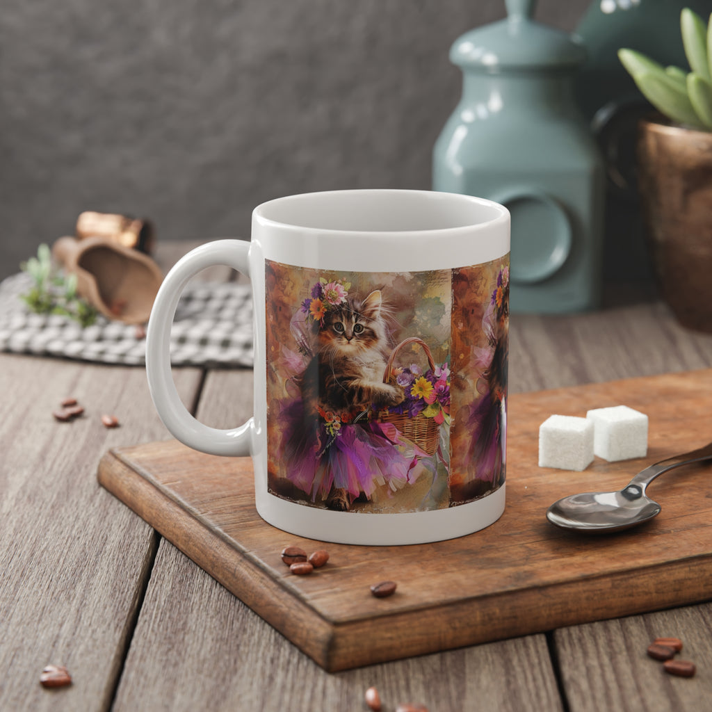 Copy of DJ Cat Ceramic Mug — Colorful Retro Cat with Headphones & Turntable, 11oz Coffee Cup