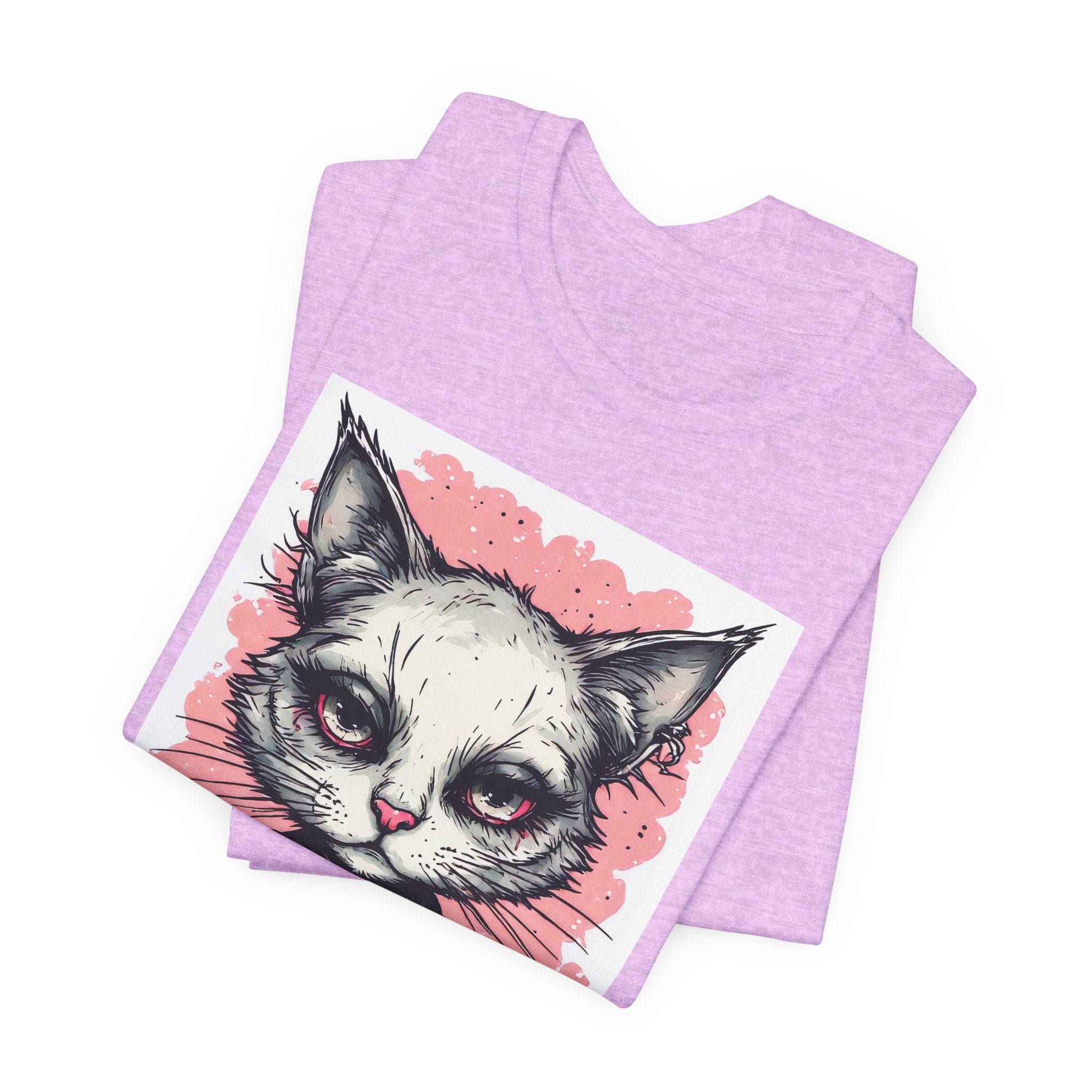 Grumpy Punk Cat T-Shirt — Gothic Kitty Graphic Tee