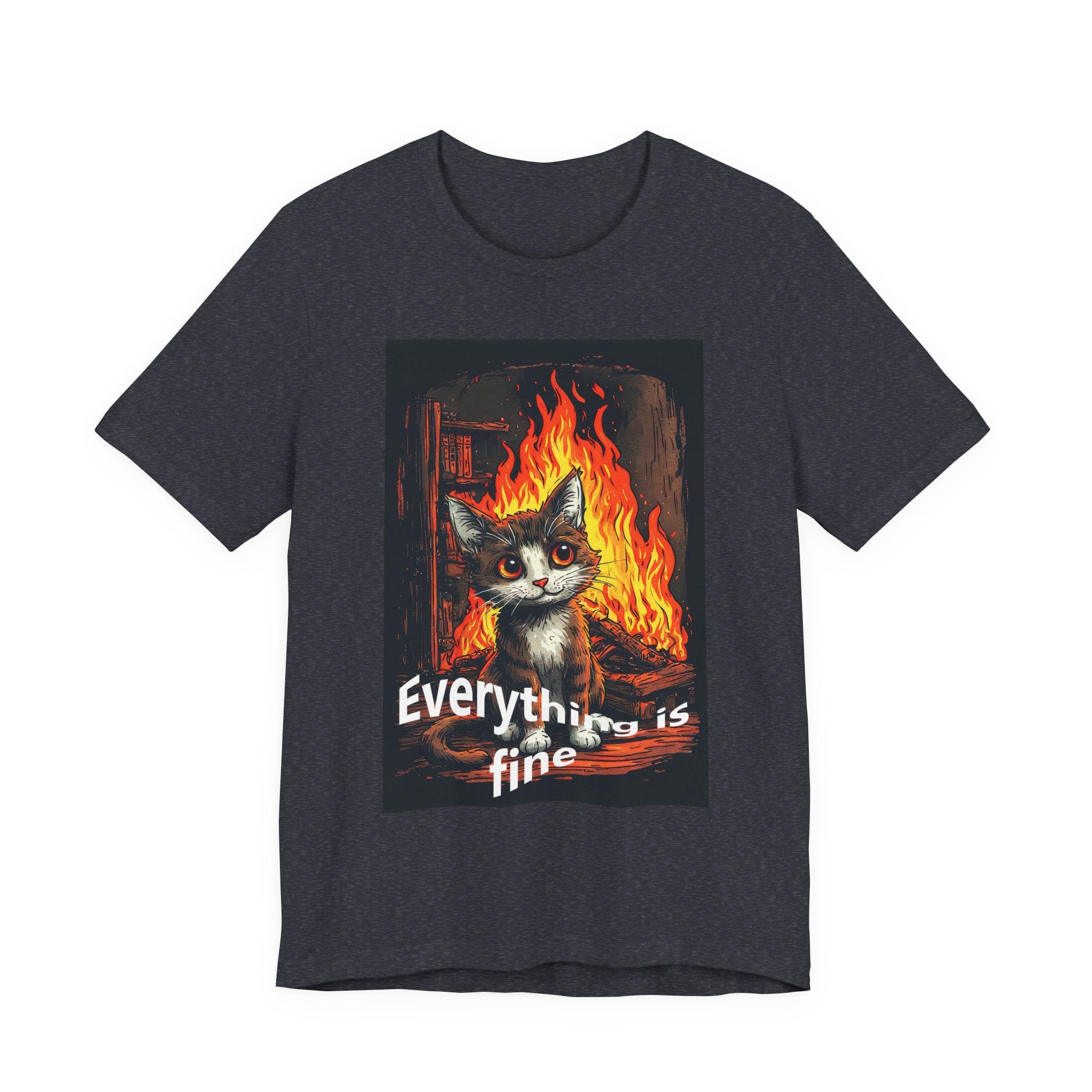 Everything Is Fine Cat T-Shirt