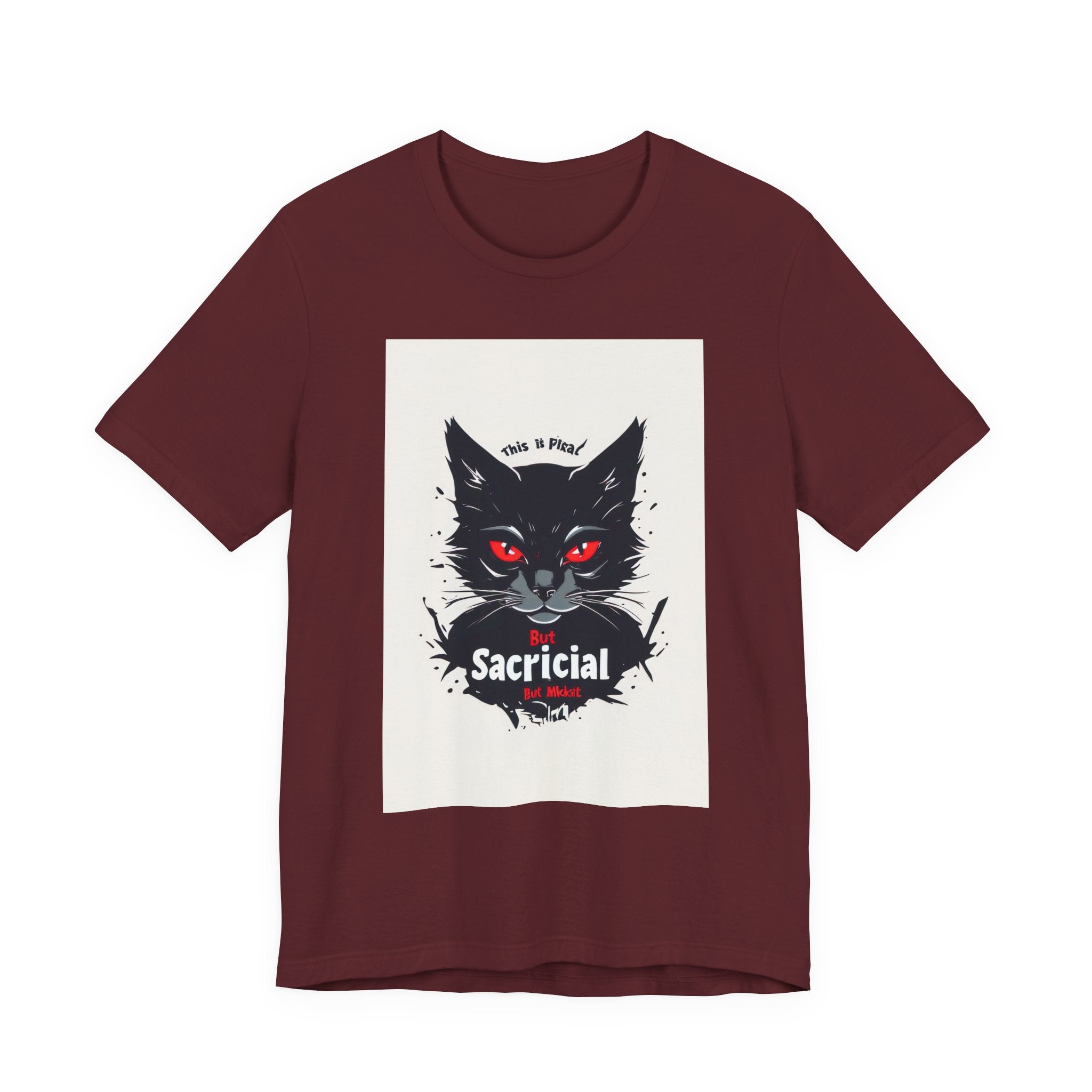 Sacrificial Cat Tee — Gothic Black Cat Graphic T‑Shirt ("Sacrificial")