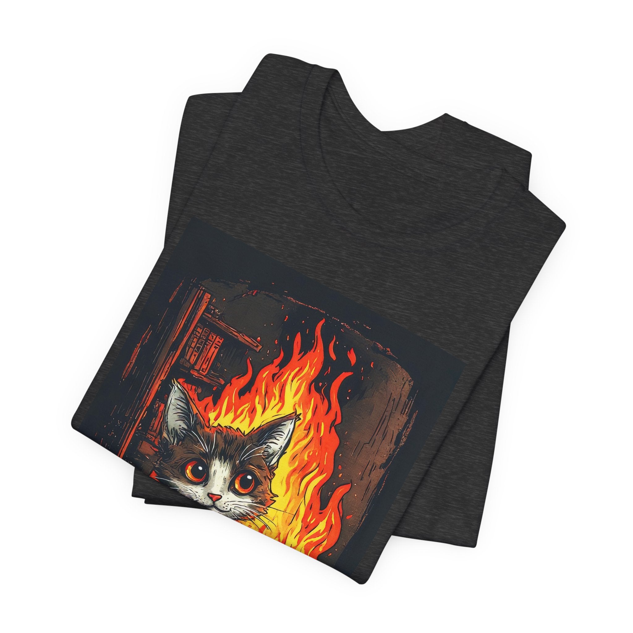 Everything Is Fine Cat T-Shirt