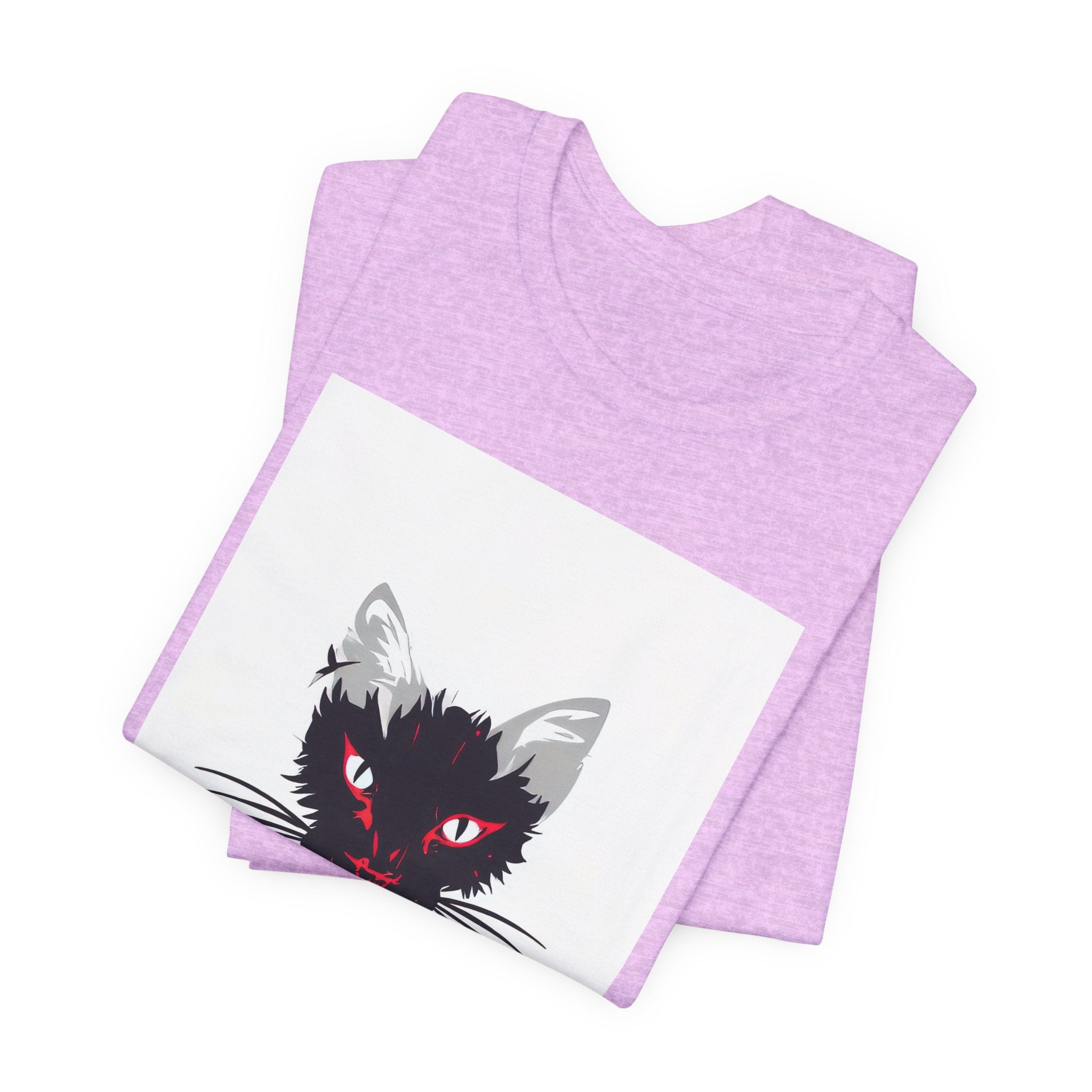 Sacrificial Cat T-Shirt — Red-Eyed Black Cat "Sacrificial" Graphic Tee
