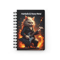Hairballs & Heavy Metal Spiral Journal — Rock Cat Notebook for Musicians & Cat Lovers