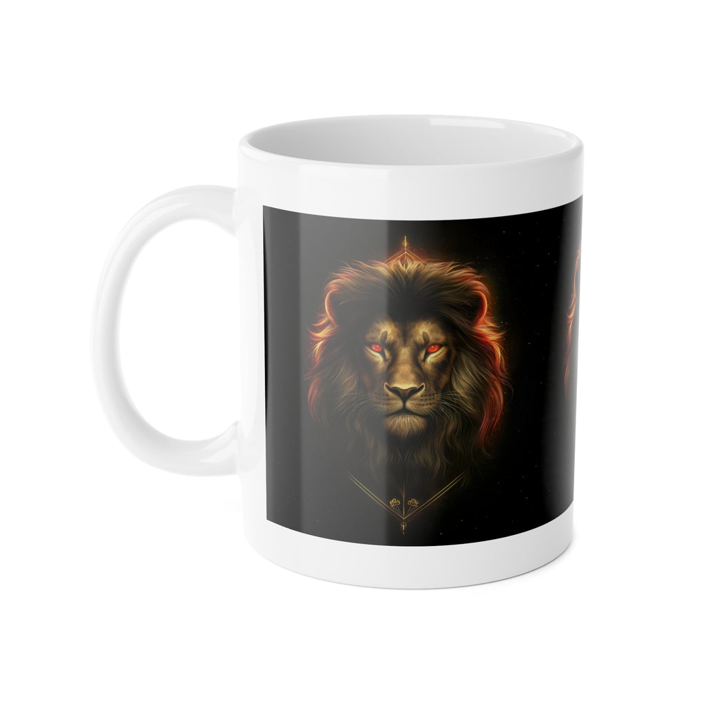 Lion King Ceramic Mug — Majestic Lion Portrait Coffee Cup