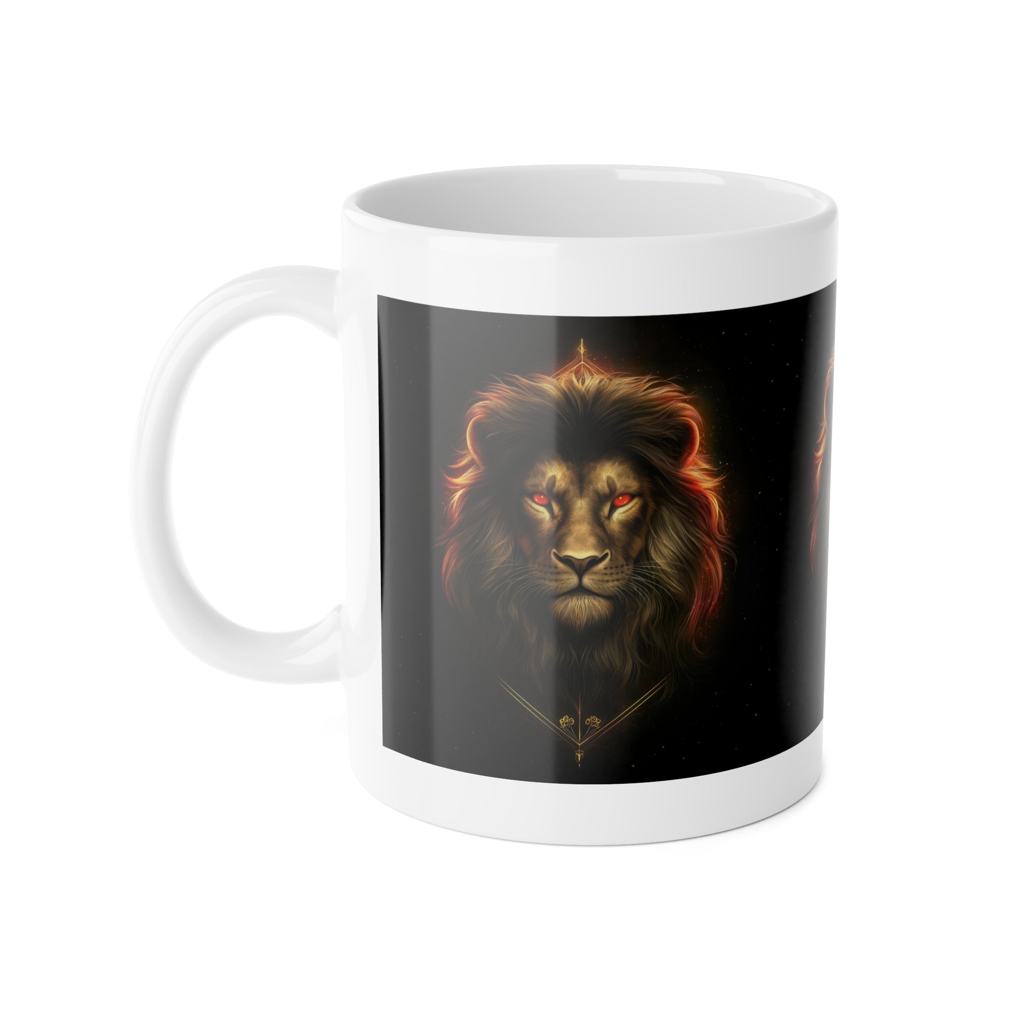 Lion King Ceramic Mug — Majestic Lion Portrait Coffee Cup