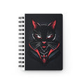 Black Cat Vampire Spiral Notebook — Gothic Journal for Dark Aesthetic