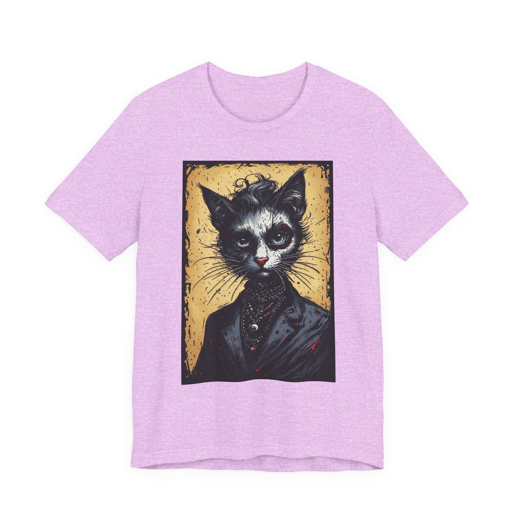 Gothic Portrait Cat T-Shirt – Vintage Dark Kitty Art Tee