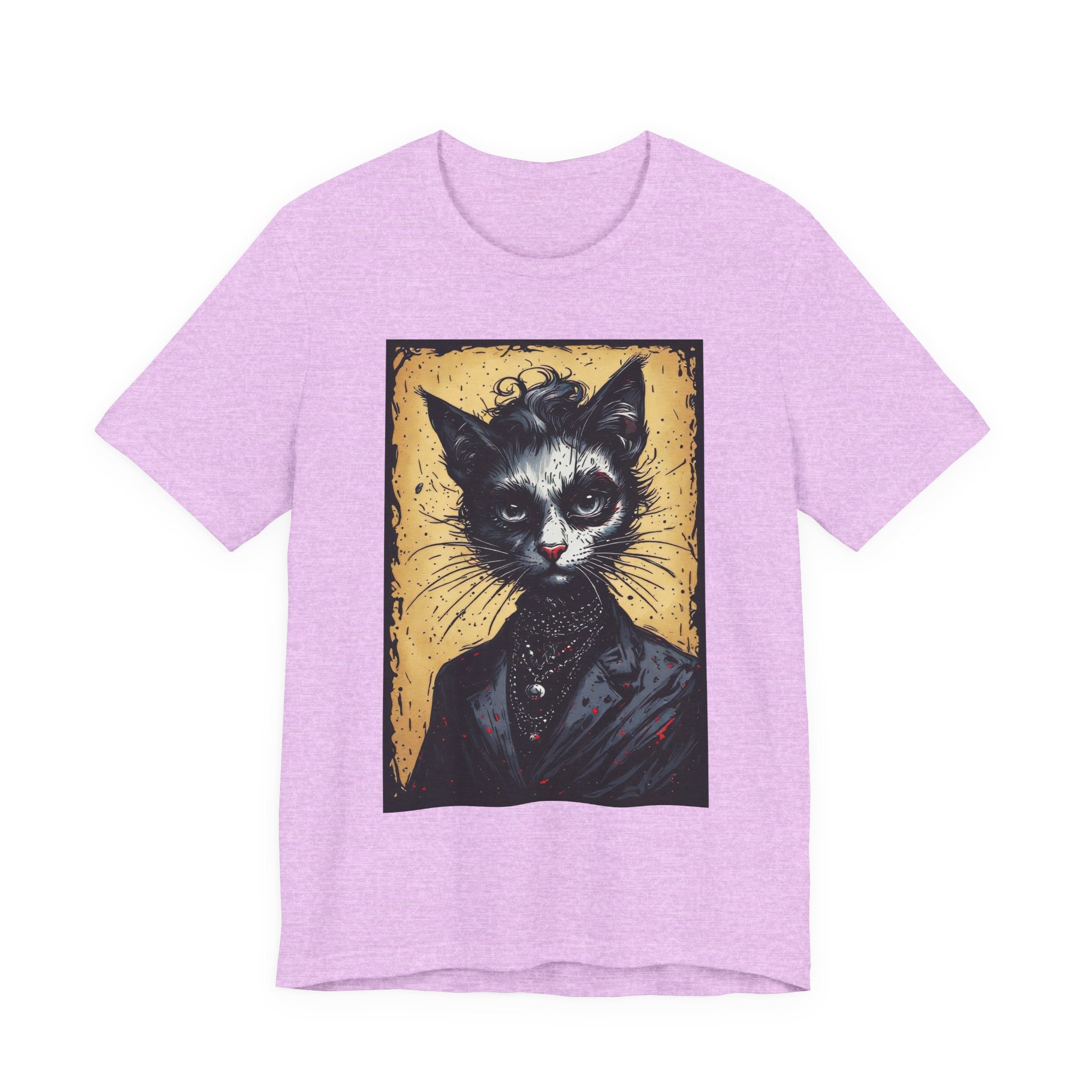Gothic Portrait Cat T-Shirt – Vintage Dark Kitty Art Tee
