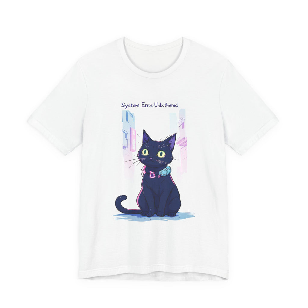 System Error: Unbothered Cat Tee — Cute Black Cat Graphic Shirt