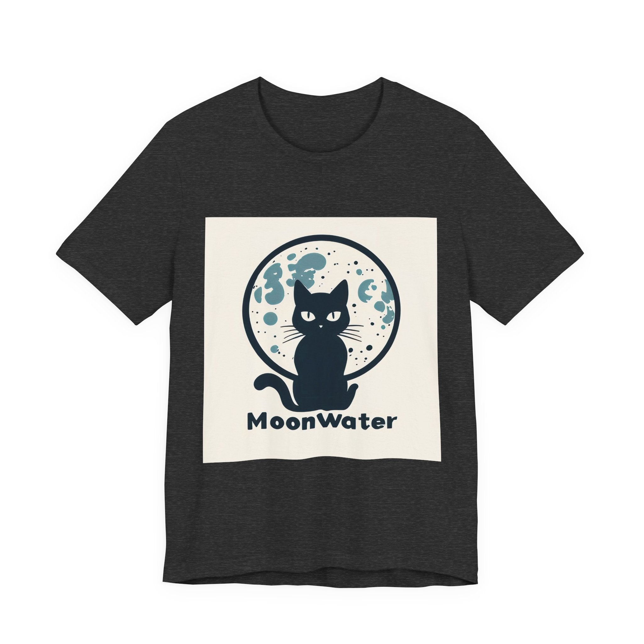 MoonWater Cat Tee — Mystical Moon & Water Graphic T-Shirt