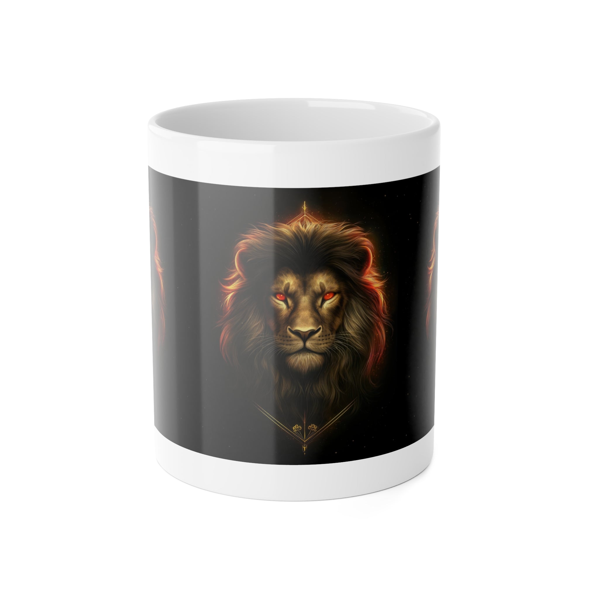 Lion King Ceramic Mug — Majestic Lion Portrait Coffee Cup
