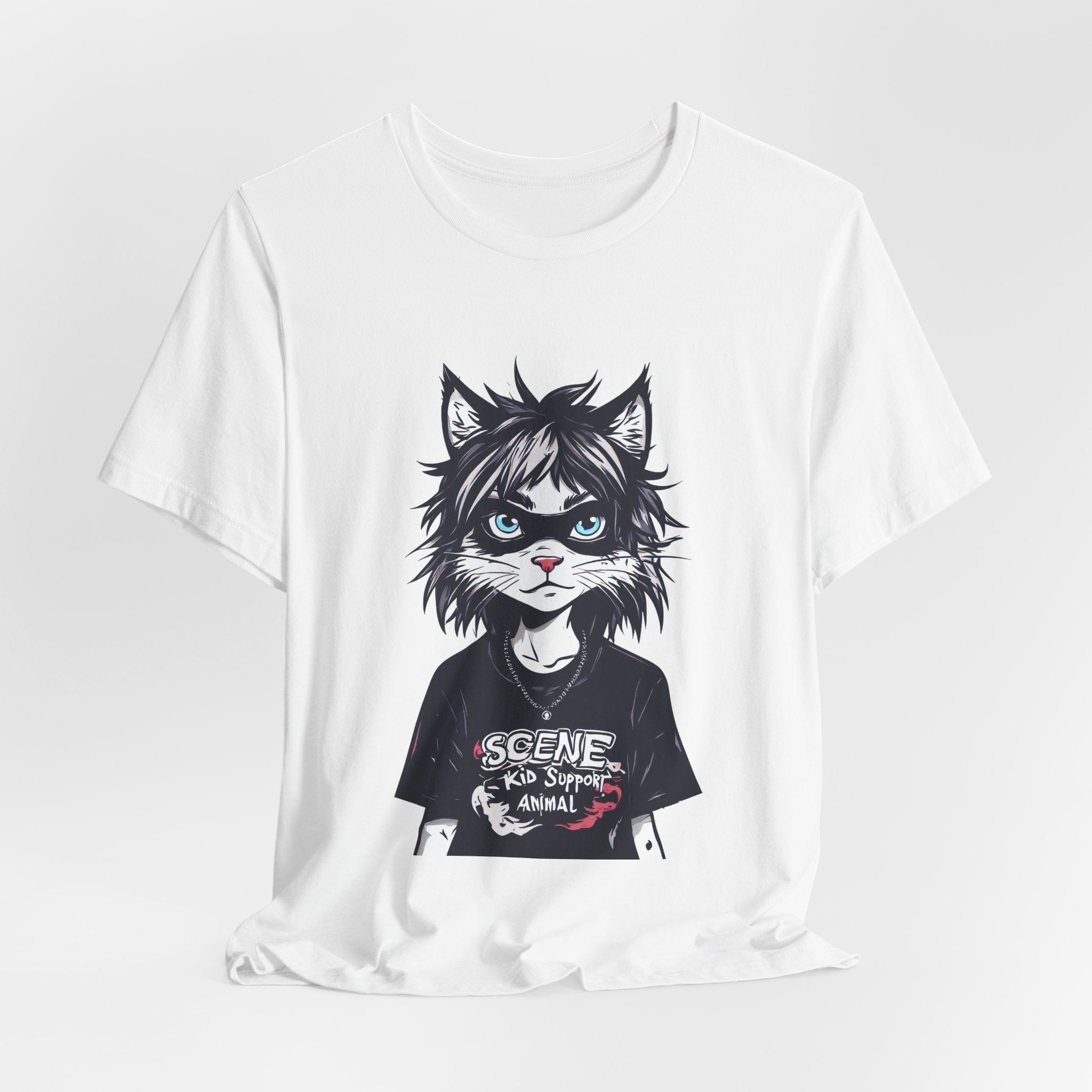Scene Kid Cat T-Shirt — Emo Cat Graphic Tee