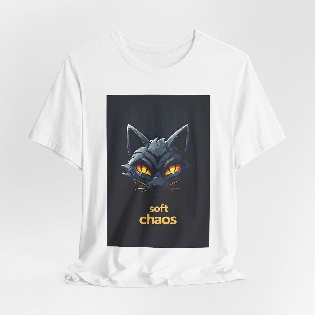 Soft Chaos Cat Tee — Graphic Cat Face T-Shirt