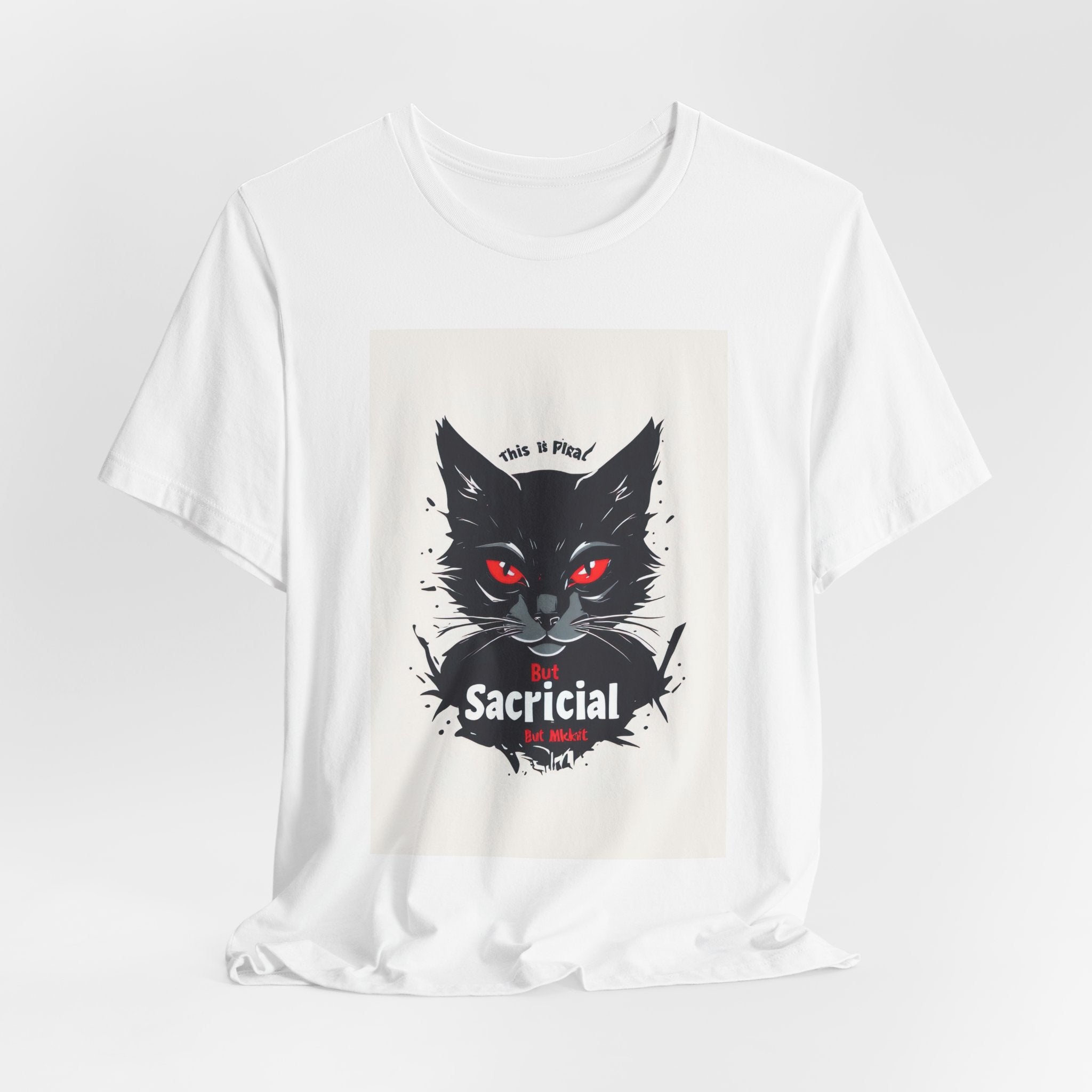 Sacrificial Cat Tee — Gothic Black Cat Graphic T‑Shirt ("Sacrificial")