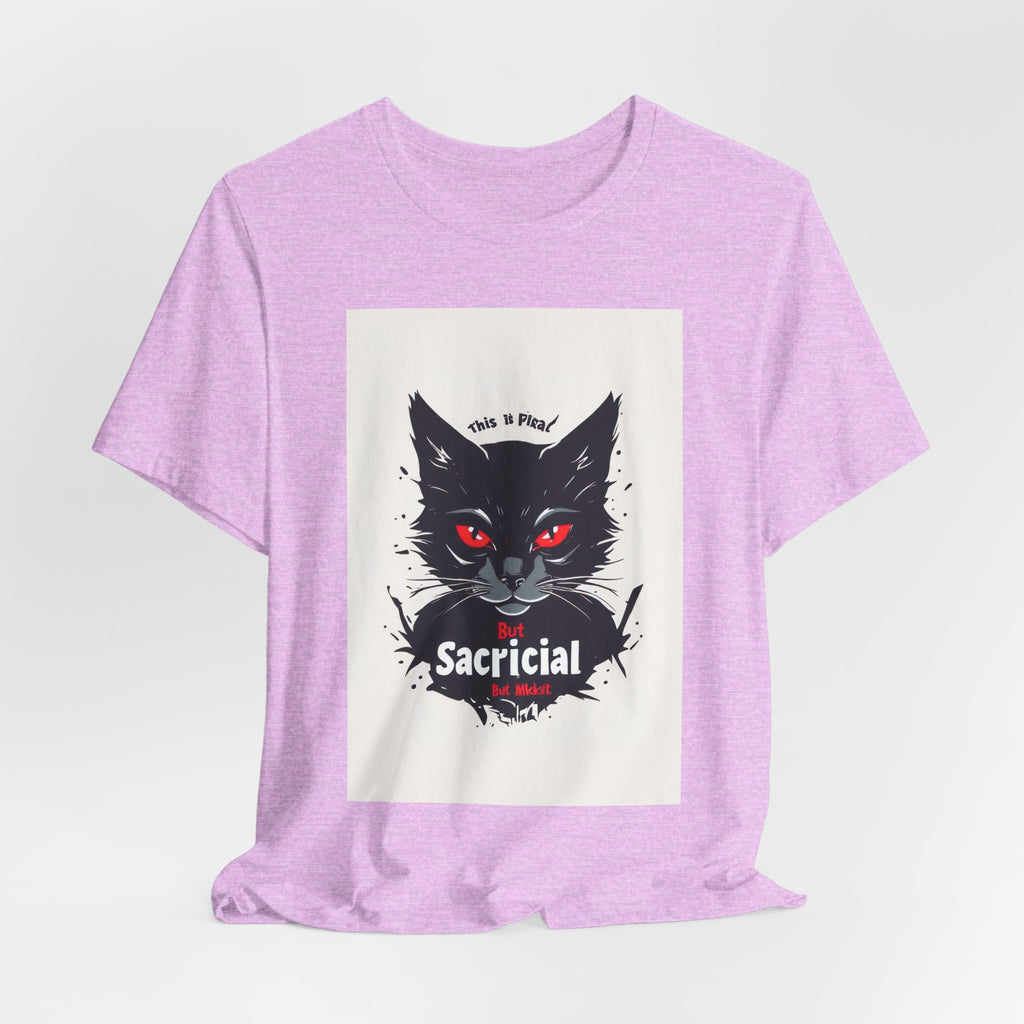 Sacrificial Cat Tee — Gothic Black Cat Graphic T‑Shirt ("Sacrificial")