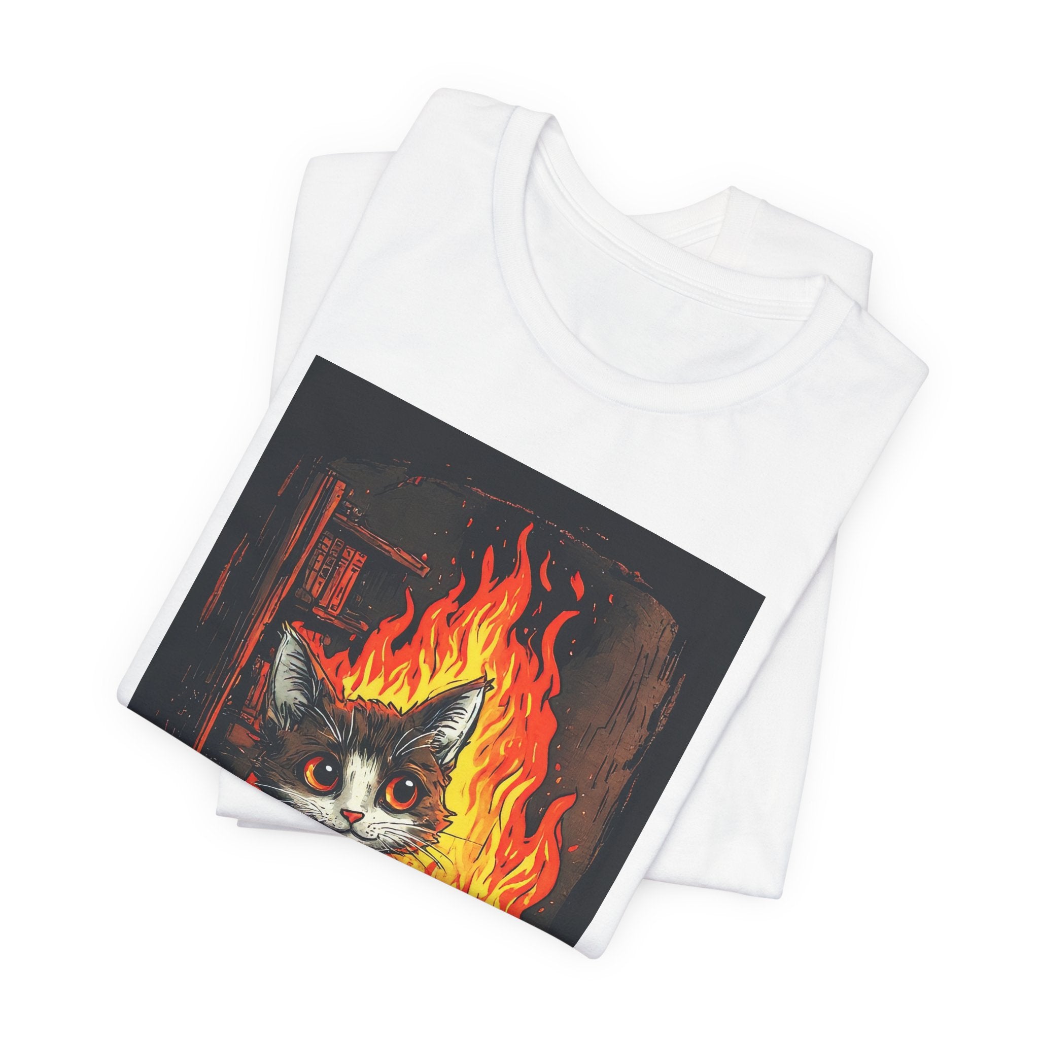 Everything Is Fine Cat T-Shirt