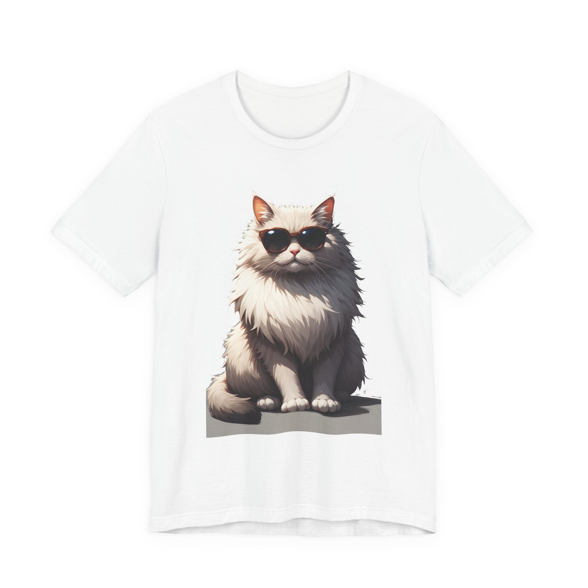 Cool Cat Sunglasses T-Shirt — Funny Fluffy Cat Graphic Tee