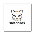 Soft Chaos Cat Magnet — Cute Minimalist Cat Face Fridge Magnet