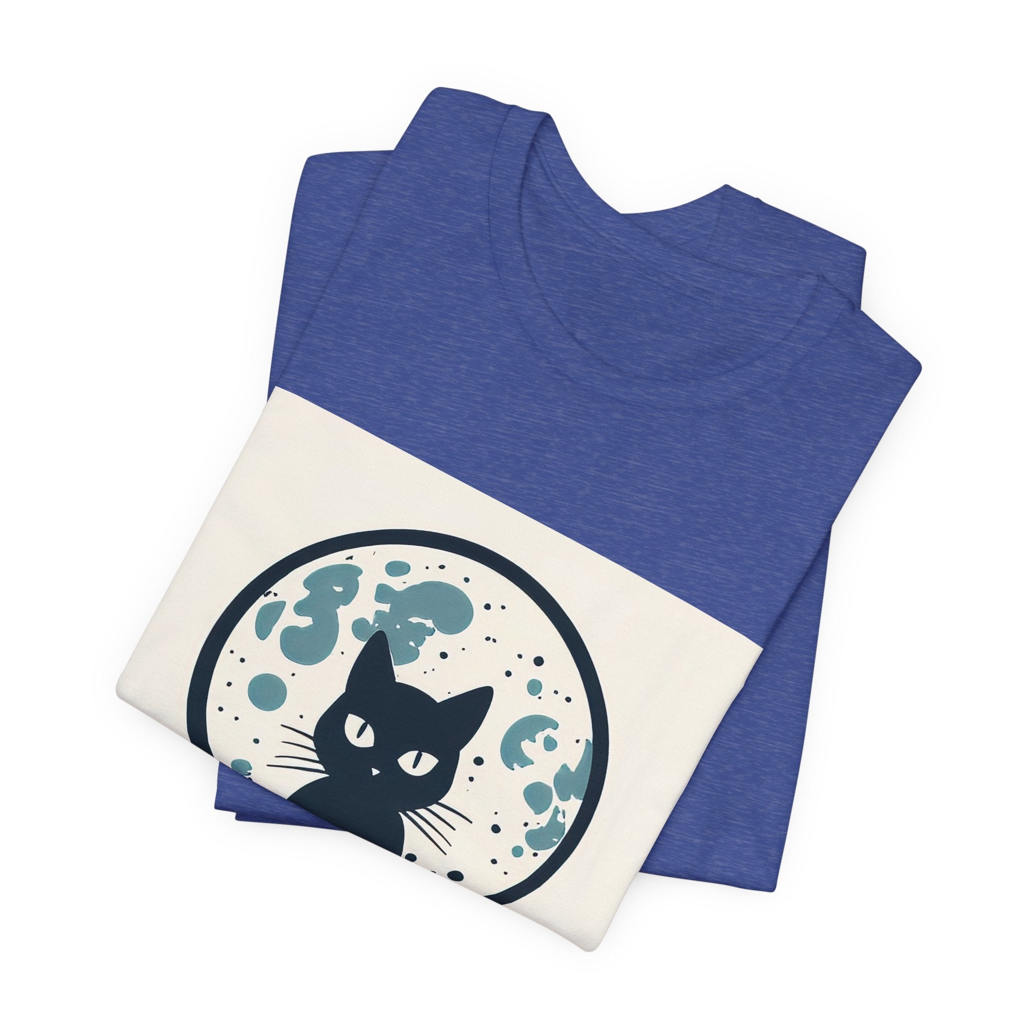 MoonWater Cat Tee — Mystical Moon & Water Graphic T-Shirt