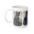 Mystic Black Cat Mug — Witchy Moon & Candle Ceramic Coffee Cup