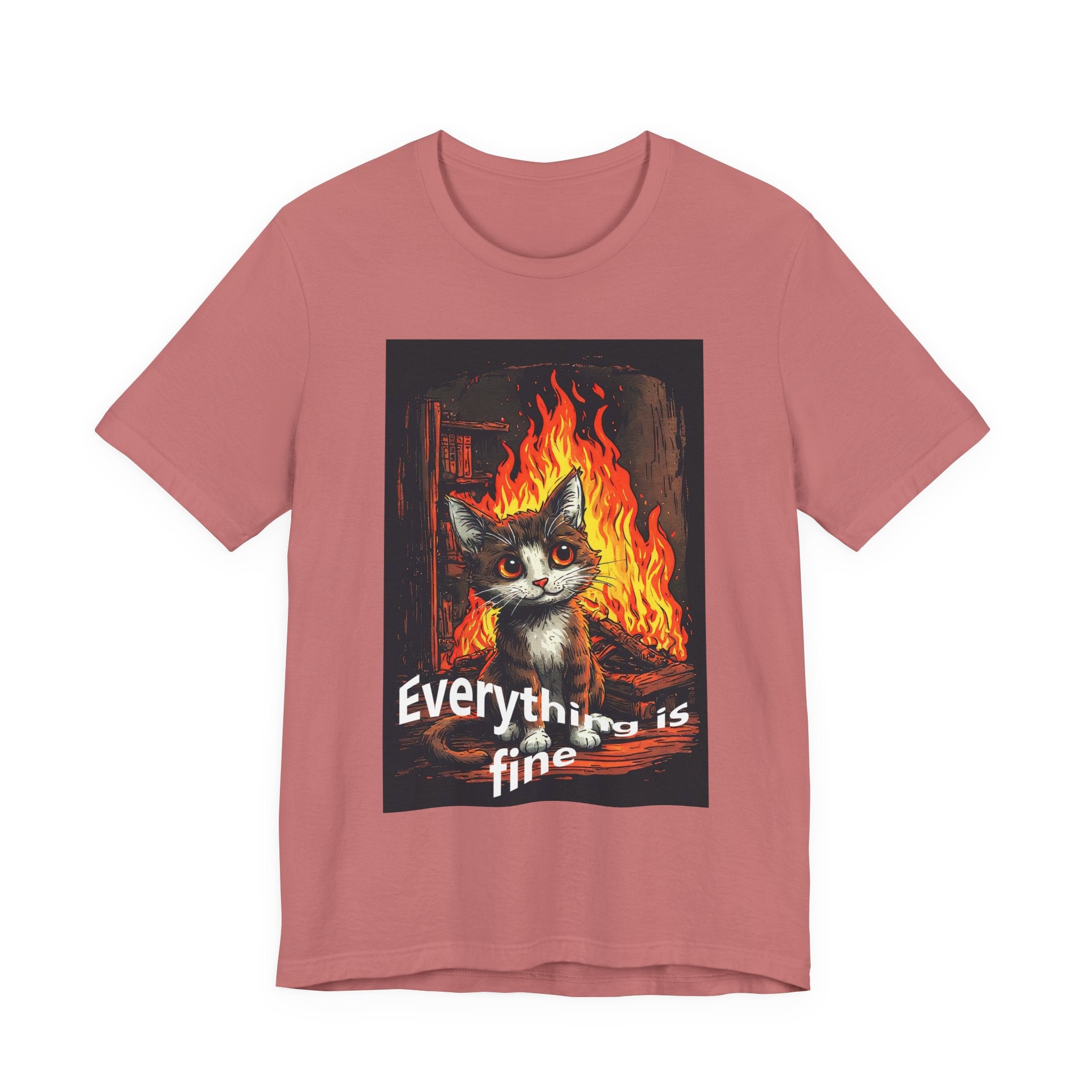 Everything Is Fine Cat T-Shirt