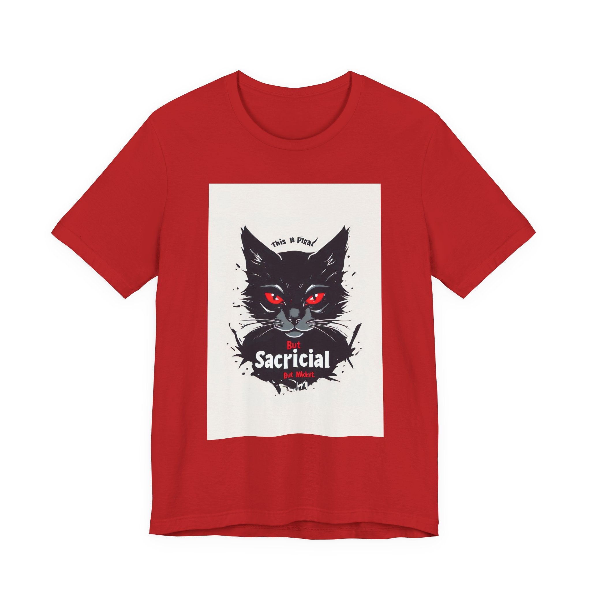 Sacrificial Cat Tee — Gothic Black Cat Graphic T‑Shirt ("Sacrificial")