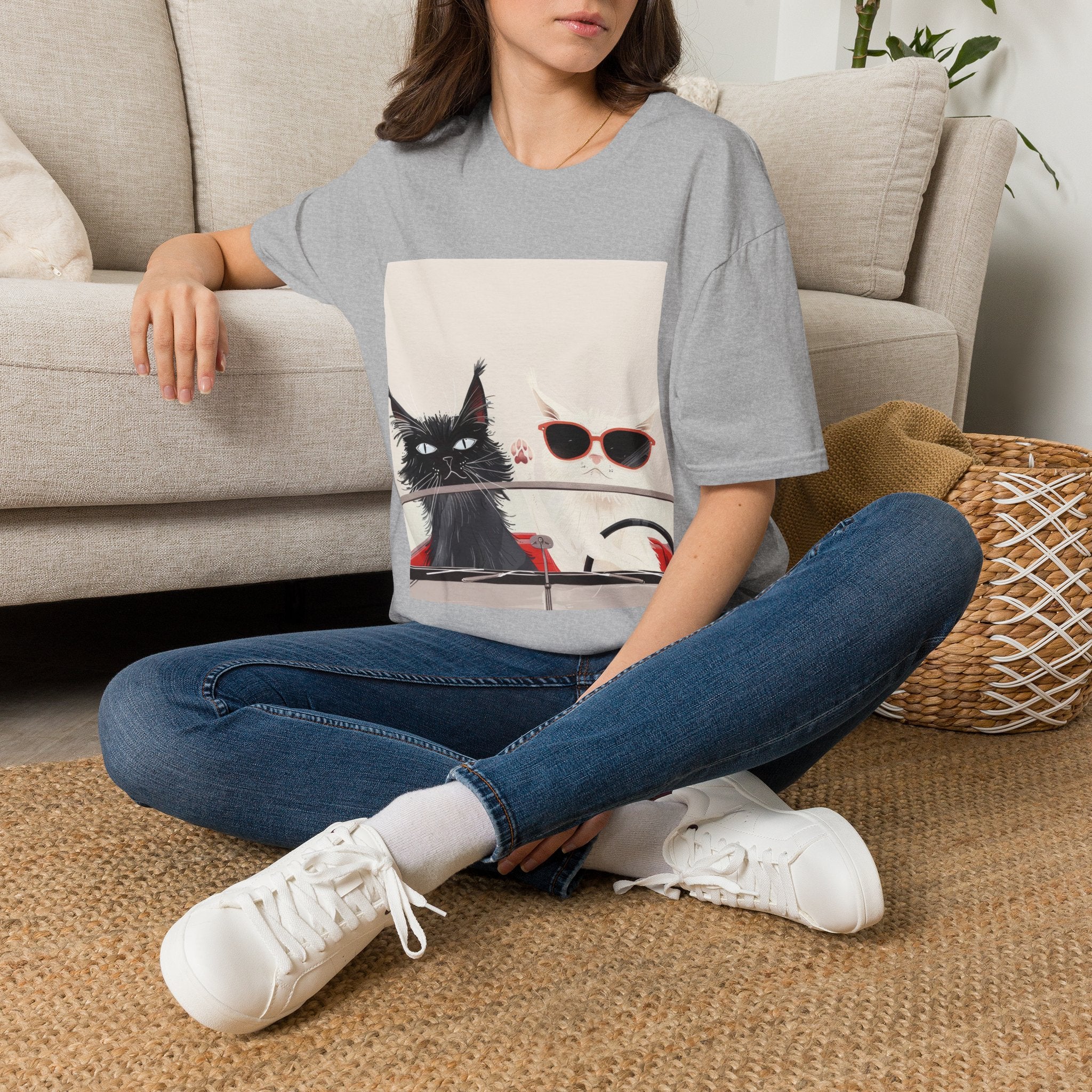 Cat & Sunglasses Graphic T-Shirt — Cute Summer Cat Shirt