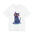 Neon Noir Cat T-Shirt – Colorful Black Kitten Graphic Tee