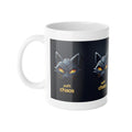 Soft Chaos Cat Mug — Black Cat Illustration Coffee Cup (11 oz)