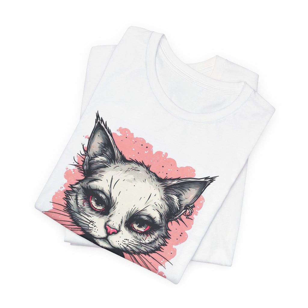 Grumpy Punk Cat T-Shirt — Gothic Kitty Graphic Tee
