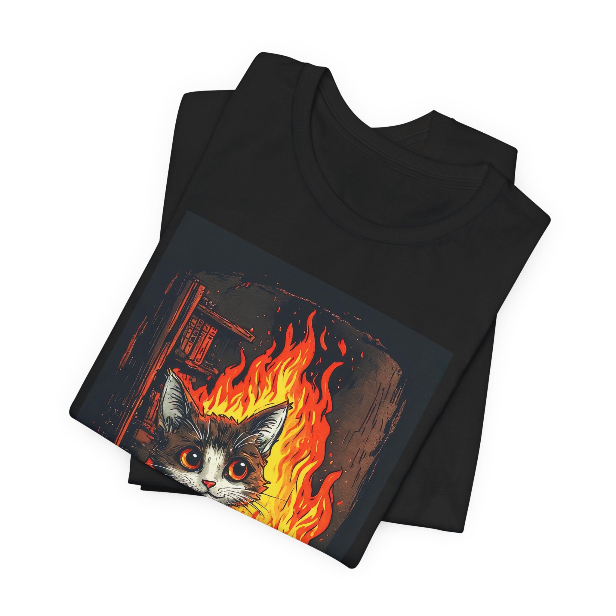 Everything Is Fine Cat T-Shirt