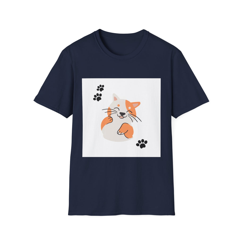 Cute Ginger Cat Paw T-Shirt — Playful Cat Graphic Tee