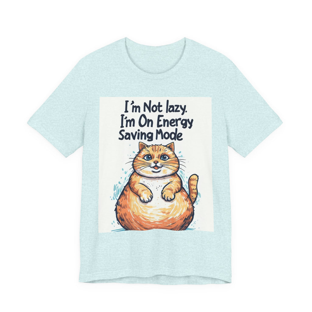 I'm Not Lazy Cat T-Shirt — "I'm On Energy Saving Mode" Funny Cat Tee