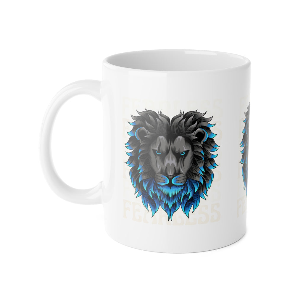 Blue Mane Lion Mug — Fierce Lion Coffee Cup