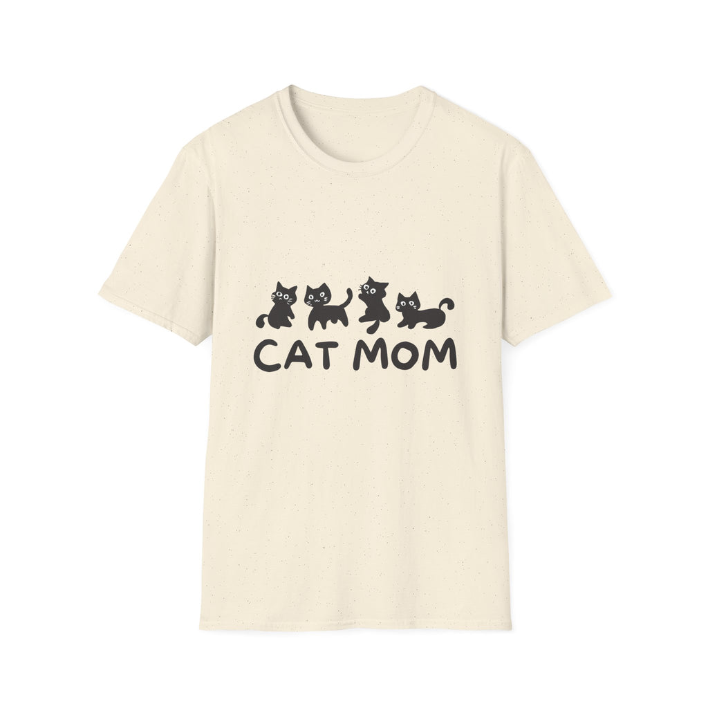 Cat Mom T‑Shirt — Cute Black Kittens Graphic Tee for Cat Lovers