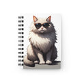 Cool Cat Sunglasses Spiral Notebook — Cat Lover Journal