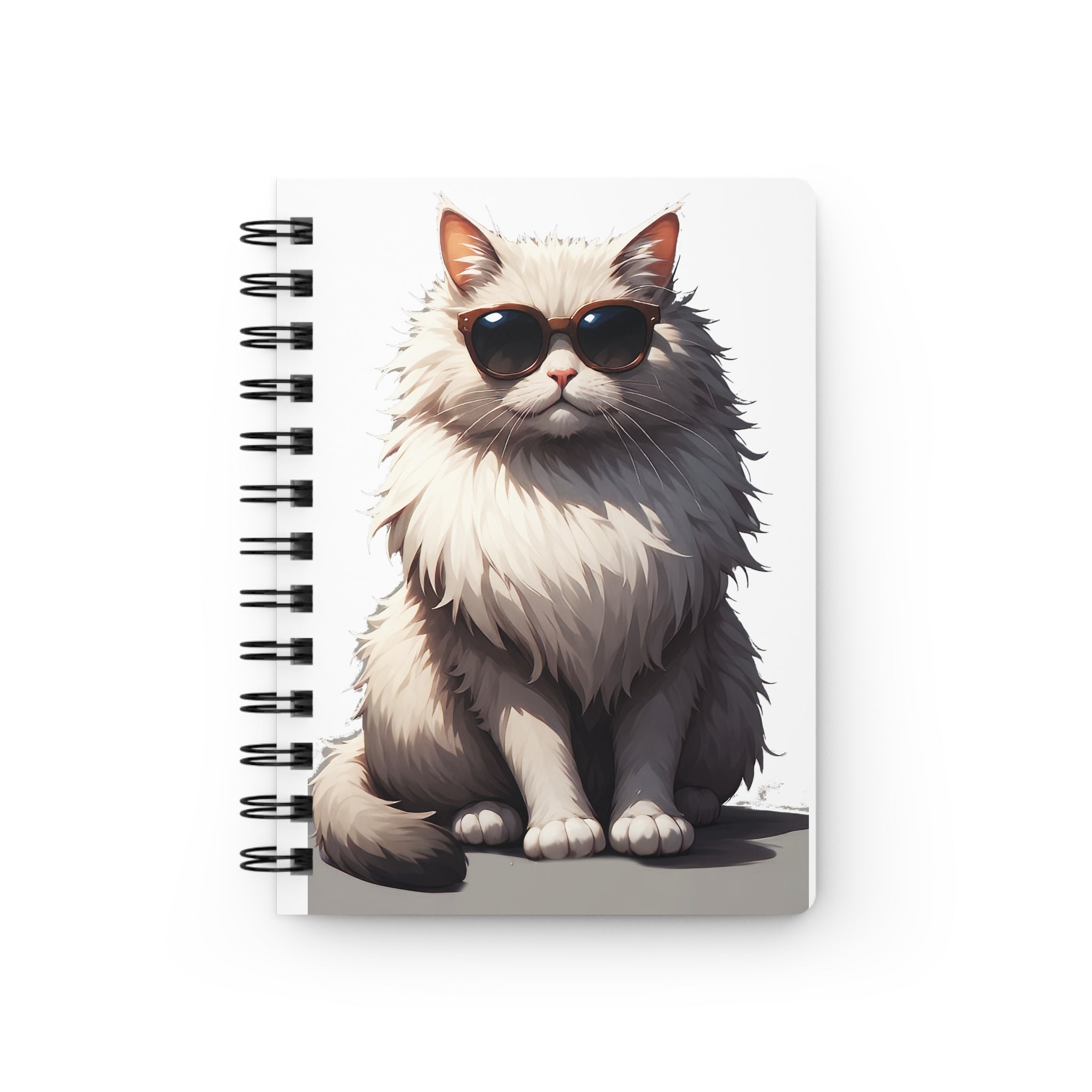 Cool Cat Sunglasses Spiral Notebook — Cat Lover Journal