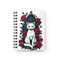 Gothic Cat & Roses Spiral Journal