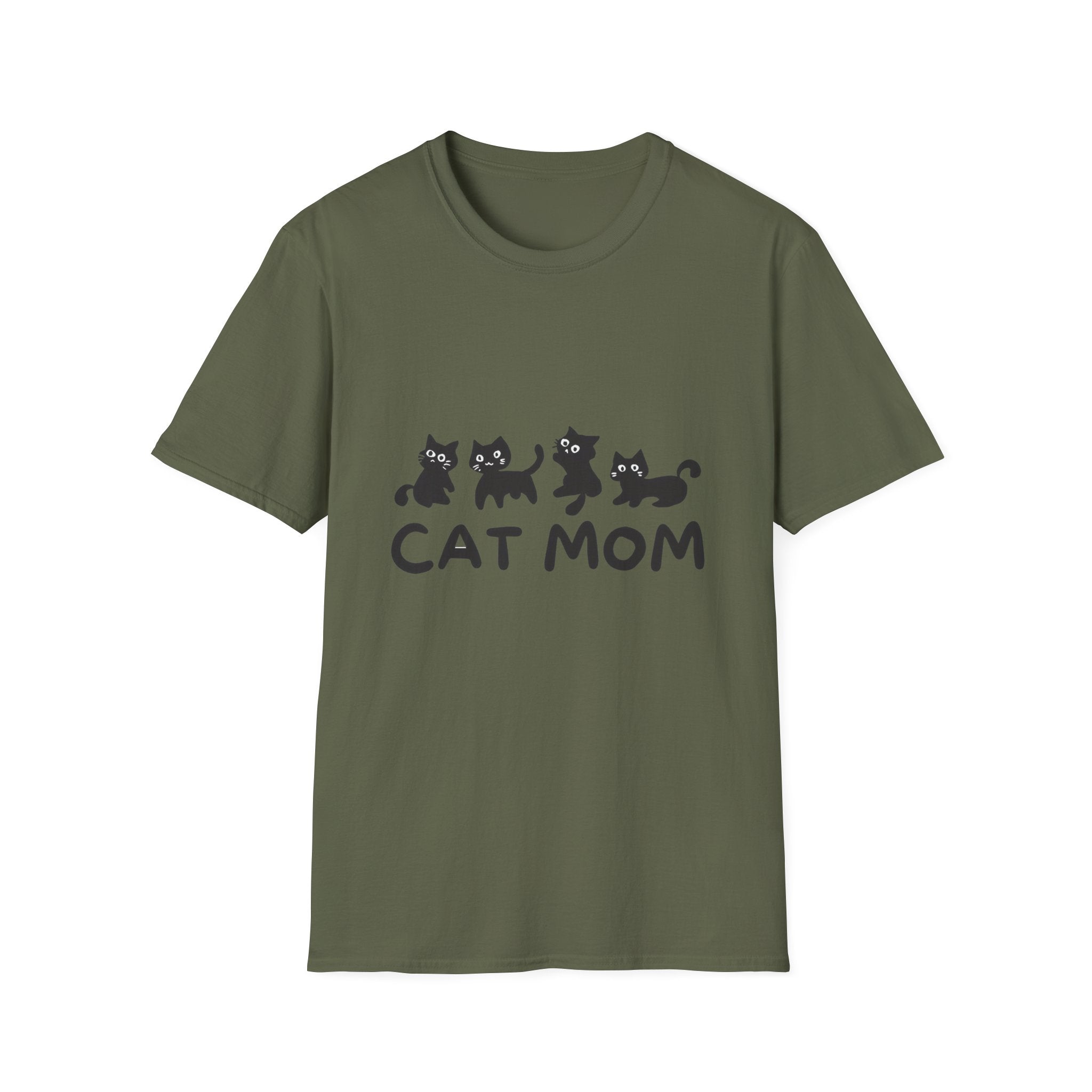 Cat Mom T‑Shirt — Cute Black Kittens Graphic Tee for Cat Lovers