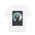 Black Cat Moon Tee — Vintage Crescent Moon Cat Graphic T‑Shirt