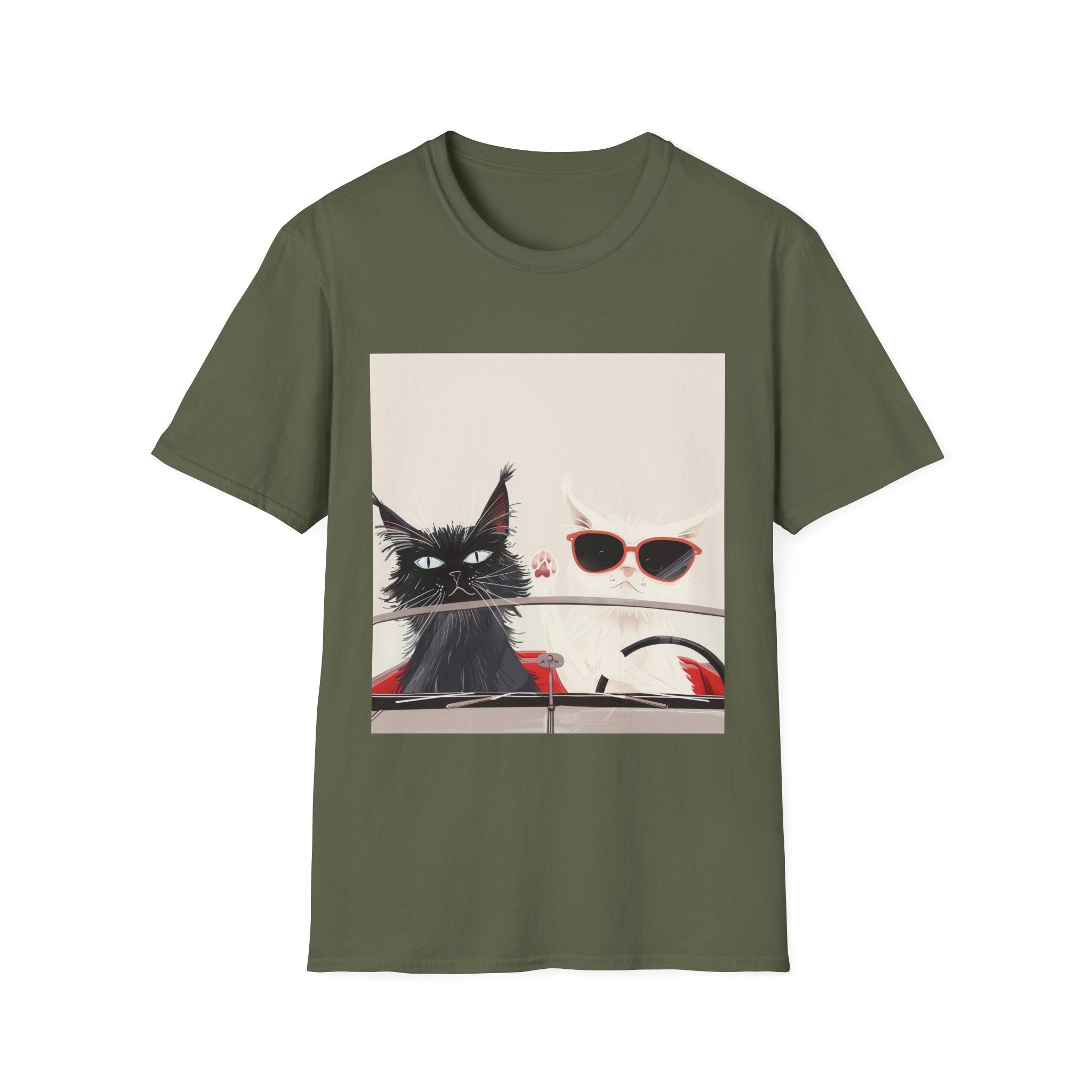 Cat & Sunglasses Graphic T-Shirt — Cute Summer Cat Shirt