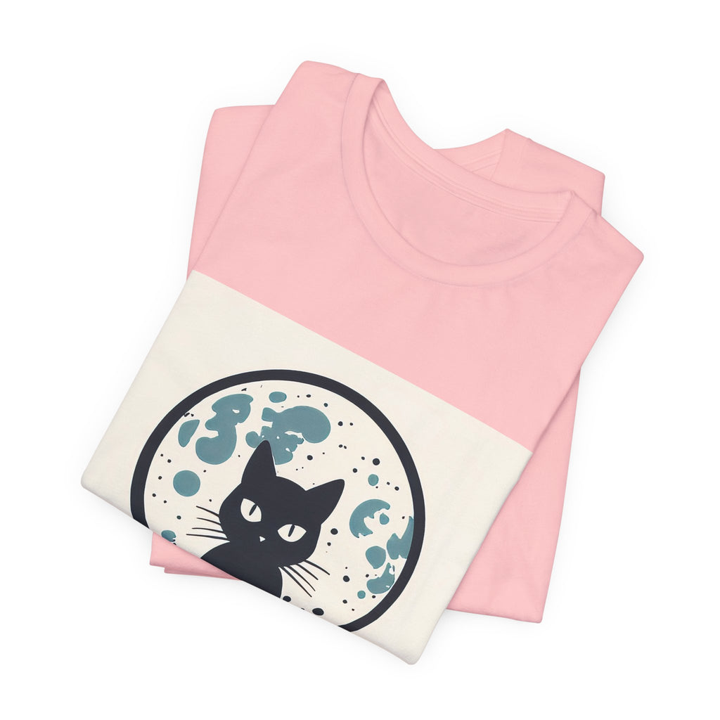 MoonWater Cat Tee — Mystical Moon & Water Graphic T-Shirt