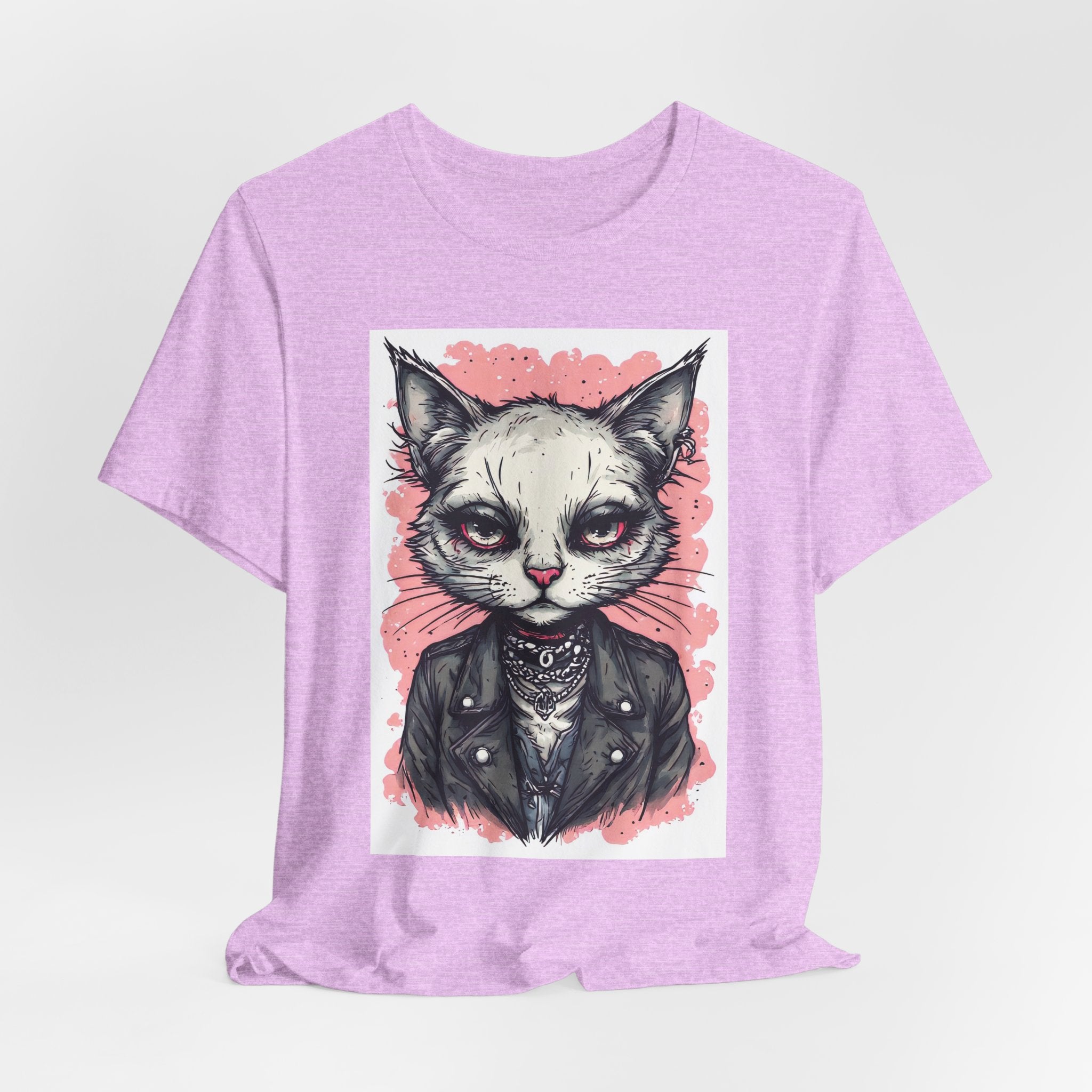 Grumpy Punk Cat T-Shirt — Gothic Kitty Graphic Tee