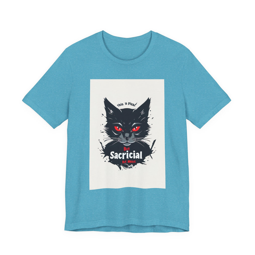 Sacrificial Cat Tee — Gothic Black Cat Graphic T‑Shirt ("Sacrificial")