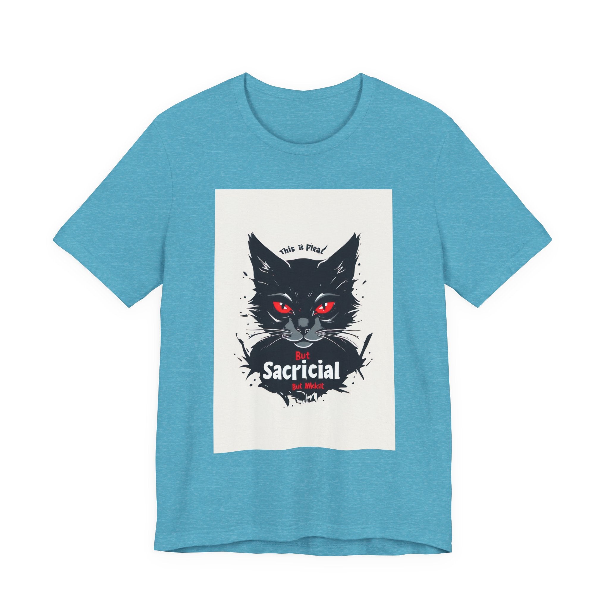 Sacrificial Cat Tee — Gothic Black Cat Graphic T‑Shirt ("Sacrificial")