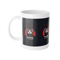 Sacrifical Cat Ceramic Mug — Red & Black Gothic Cat Coffee Cup (11oz)