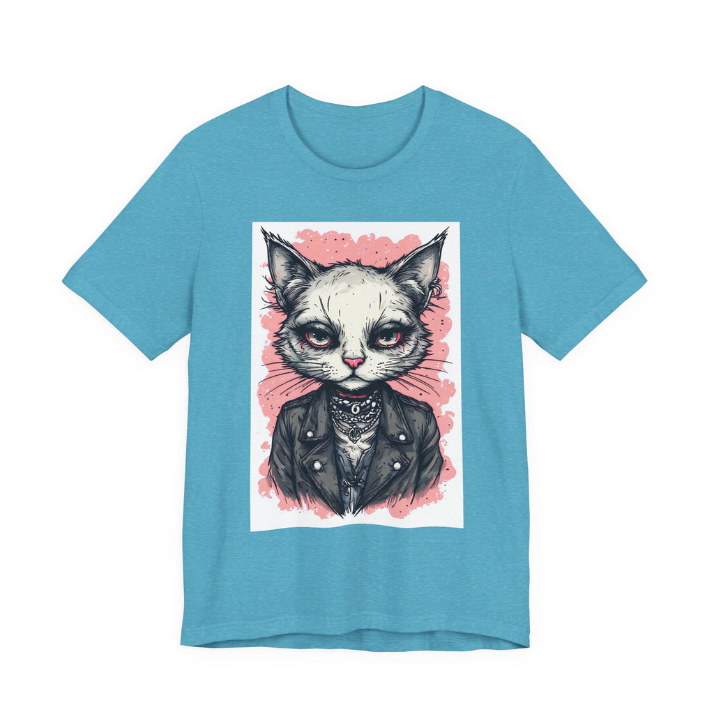 Grumpy Punk Cat T-Shirt — Gothic Kitty Graphic Tee